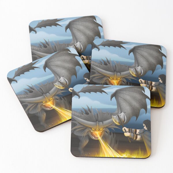 Item preview, Stormcutter Dragon Battling a Viking designed and sold by DahlisCrafter.