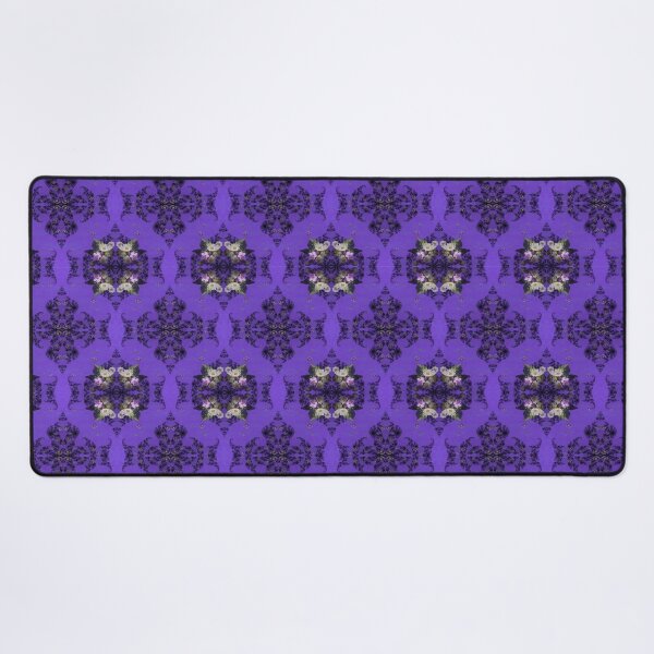 Item preview, wildflowers and hearts on purple damask pattern designed and sold by Dawna Morton.