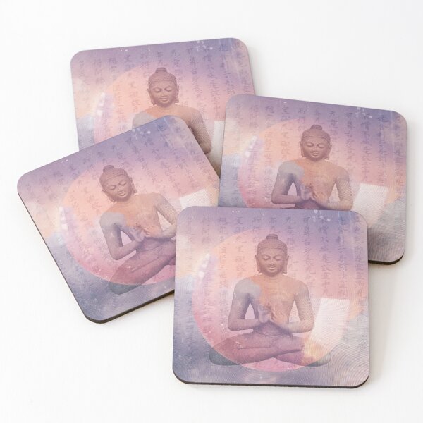 Item preview, Collage with Heart Sutra and Meditating Buddha Statue designed and sold by TheMurphyGirl.