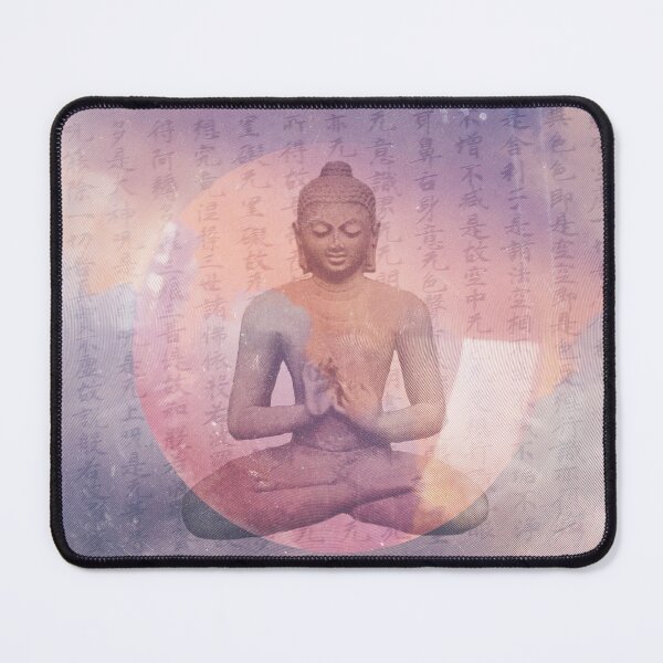 Item preview, Collage with Heart Sutra and Meditating Buddha Statue designed and sold by TheMurphyGirl.
