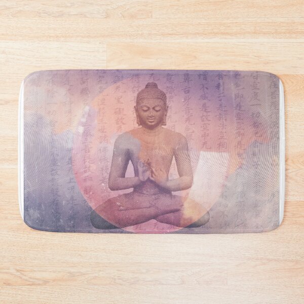 Item preview, Collage with Heart Sutra and Meditating Buddha Statue designed and sold by TheMurphyGirl.