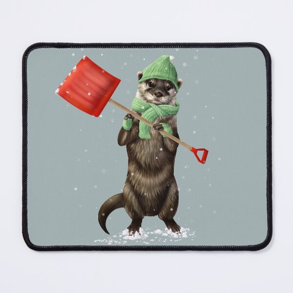 Item preview, Otter with snow shovel designed and sold by Mehu.