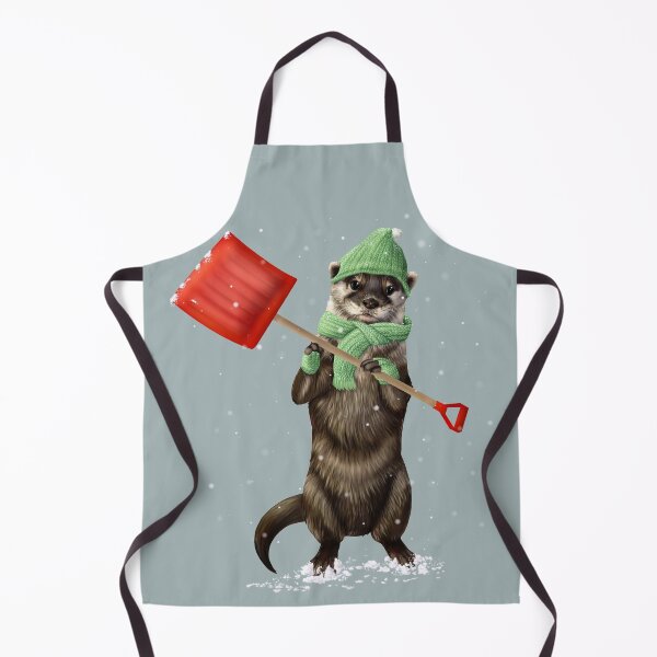 Item preview, Otter with snow shovel designed and sold by Mehu.