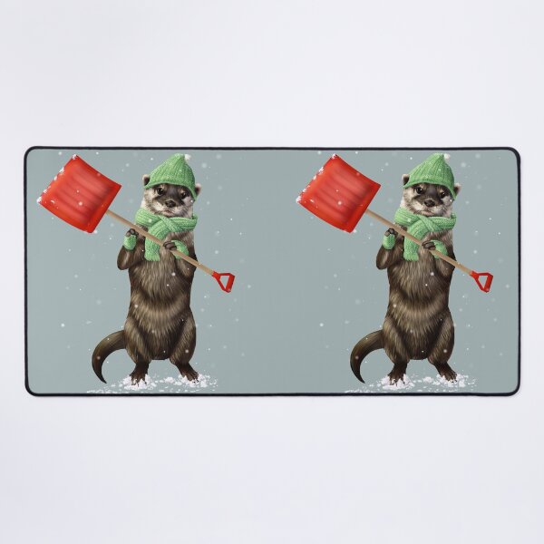 Item preview, Otter with snow shovel designed and sold by Mehu.