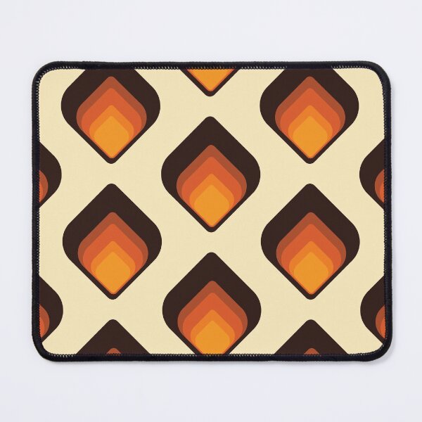 Item preview, Mid-Century Modern Orange and Brown Tear Drop designed and sold by MonstersMashU.