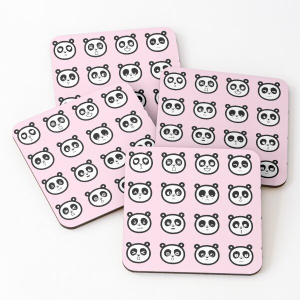 Item preview, A Panda's Many Faces (Baby pink) designed and sold by mixMixtli.