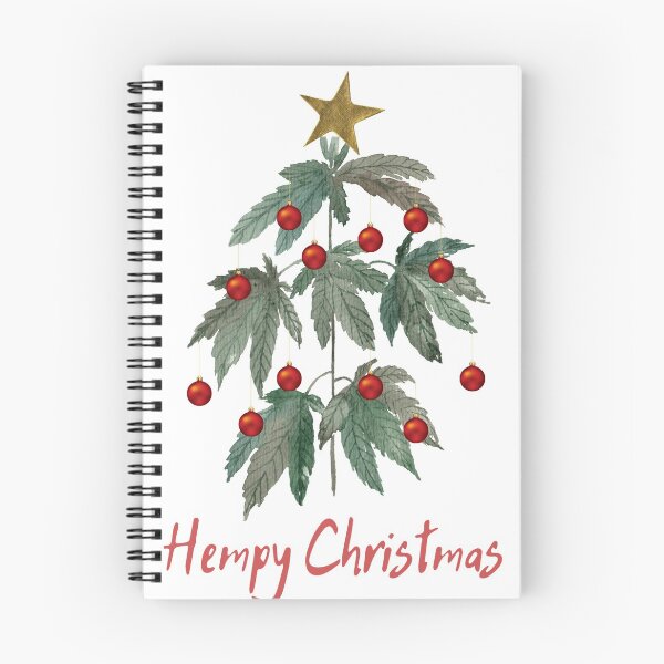 Artikelvorschau, Hanf Weihnachten lustiger Weihnachtsslogan Aquarell Hanf, entworfen und verkauft von TheLomiLoveBus.