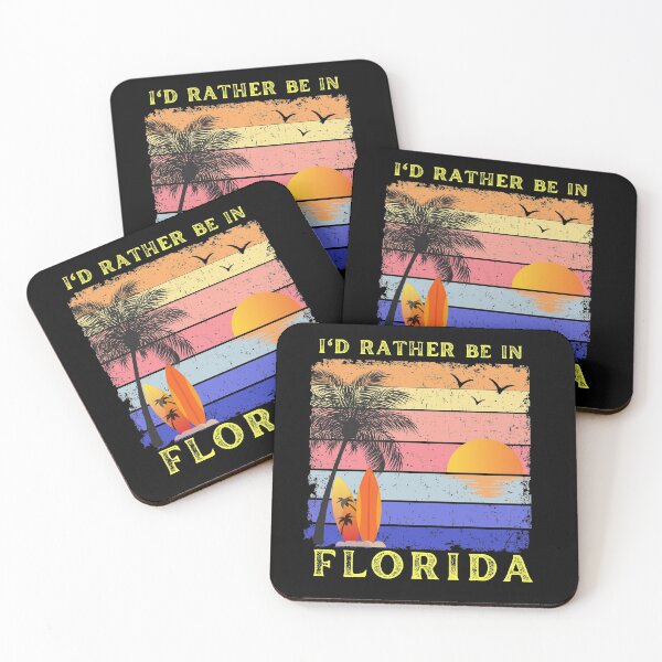 Item preview,  I'd Rather Be In Florida, I Love Florida, Vintage Florida Sunset, Beach Lifestyle, Ocean Waves, For Surfers, Tropical Vacation designed and sold by Sun Sand & Sea Art.
