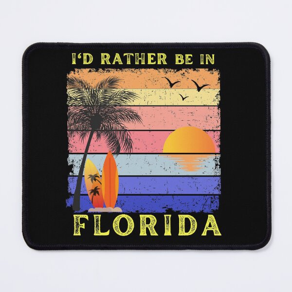 Item preview,  I'd Rather Be In Florida, I Love Florida, Vintage Florida Sunset, Beach Lifestyle, Ocean Waves, For Surfers, Tropical Vacation designed and sold by Sun Sand & Sea Art.