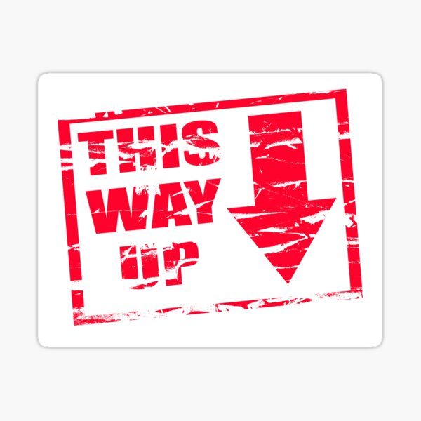 "This way up, upside down" Sticker for Sale by stuwdamdorp Redbubble