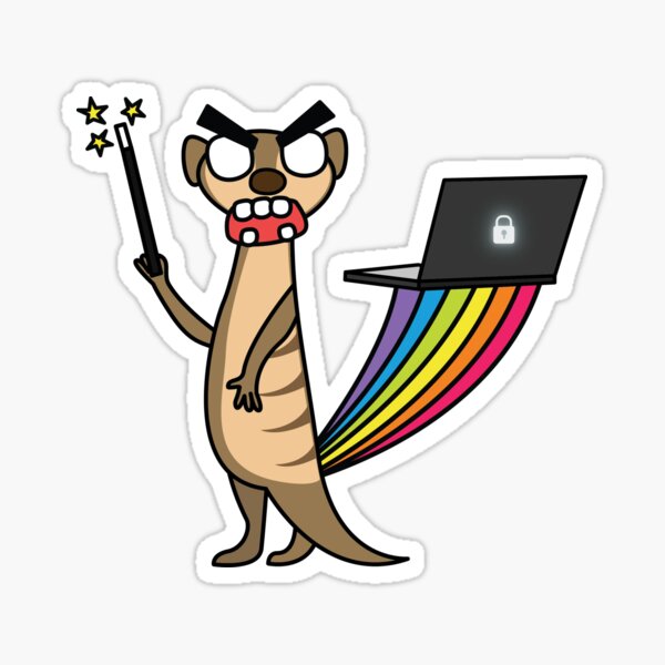 angry cyber mongoose Sticker