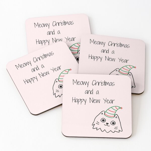 Item preview, Meowy Christmas and a Happy New Year designed and sold by NotablyDesigned.