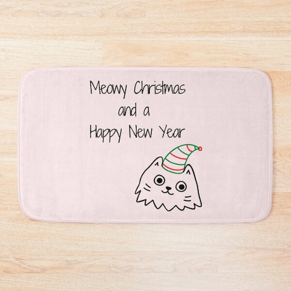 Item preview, Meowy Christmas and a Happy New Year designed and sold by NotablyDesigned.
