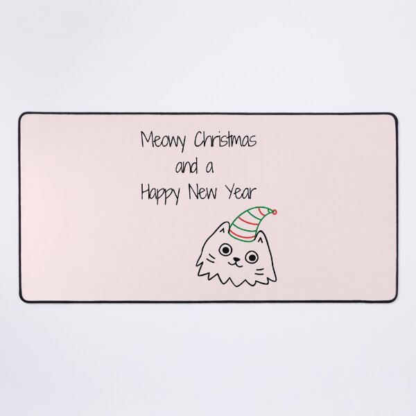 Item preview, Meowy Christmas and a Happy New Year designed and sold by NotablyDesigned.