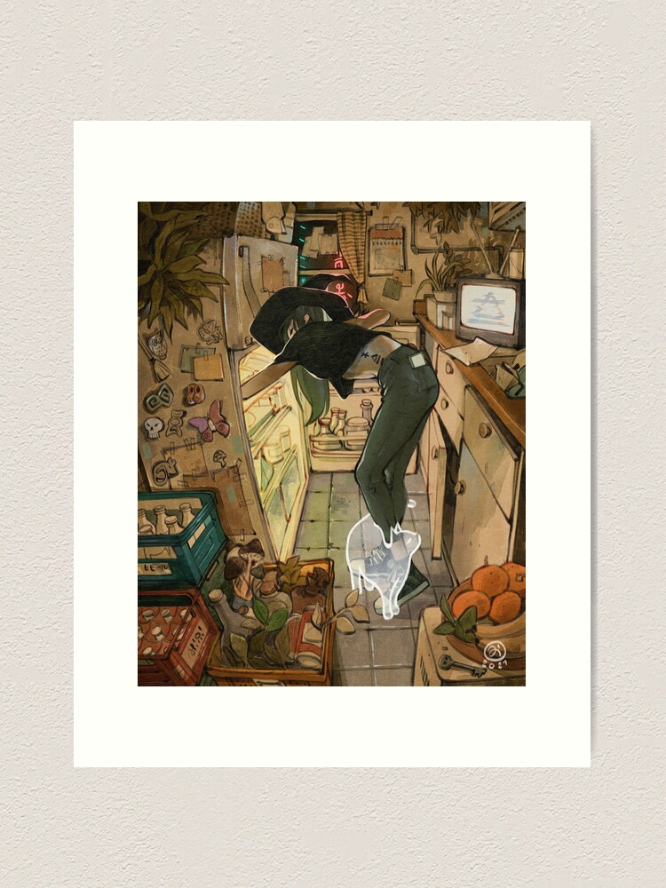 Alternate view of Snacking Art Print