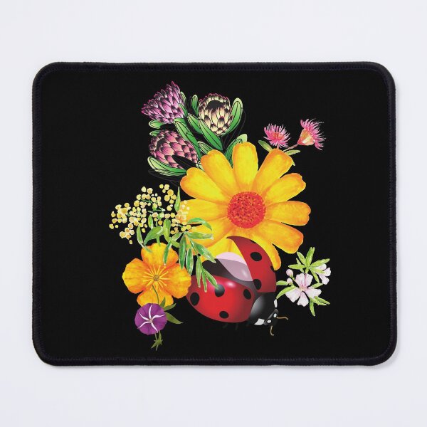 Item preview, Bright Native Flowers & Ladybug Colorful Design designed and sold by EarthArtDesigns.