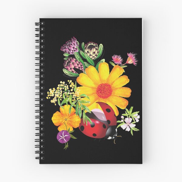 Item preview, Bright Native Flowers & Ladybug Colorful Design designed and sold by EarthArtDesigns.