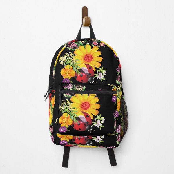 Item preview, Bright Native Flowers & Ladybug Colorful Design designed and sold by EarthArtDesigns.