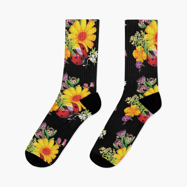 Item preview, Bright Native Flowers & Ladybug Colorful Design designed and sold by EarthArtDesigns.