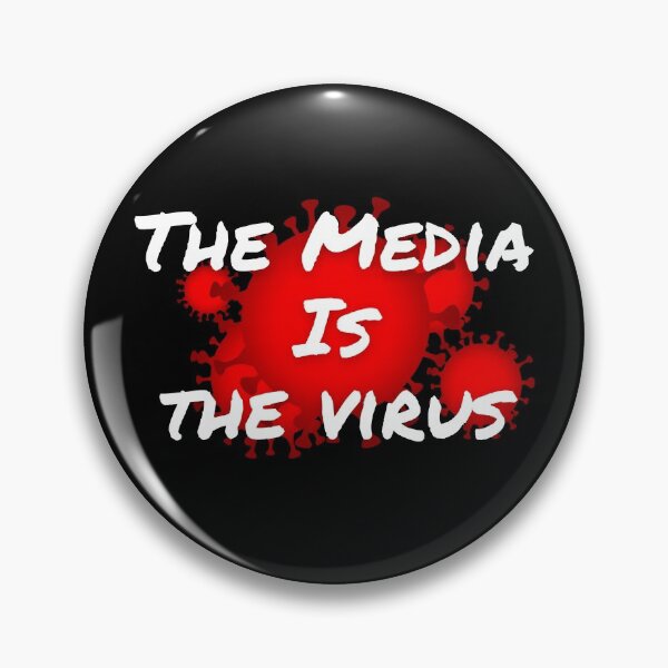 Item preview, The Media is the Virus White Lettering designed and sold by NerdGrrl.