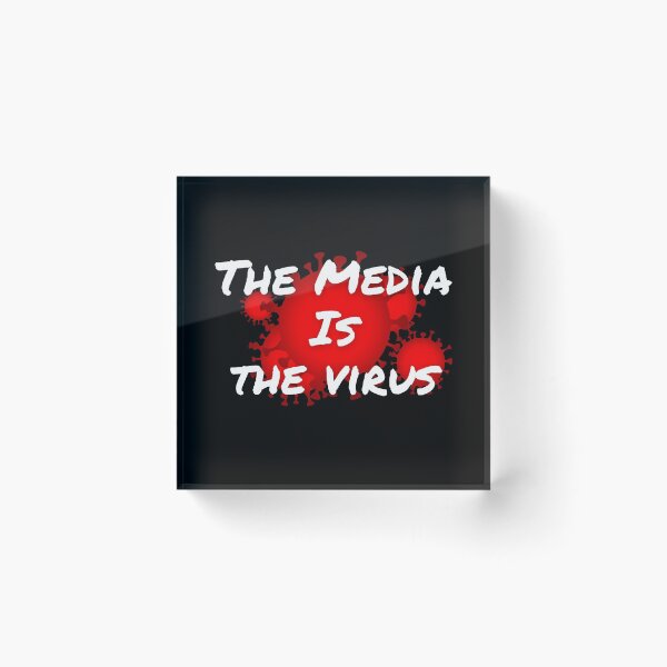 Item preview, The Media is the Virus White Lettering designed and sold by NerdGrrl.