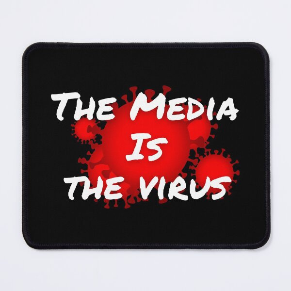 Item preview, The Media is the Virus White Lettering designed and sold by NerdGrrl.
