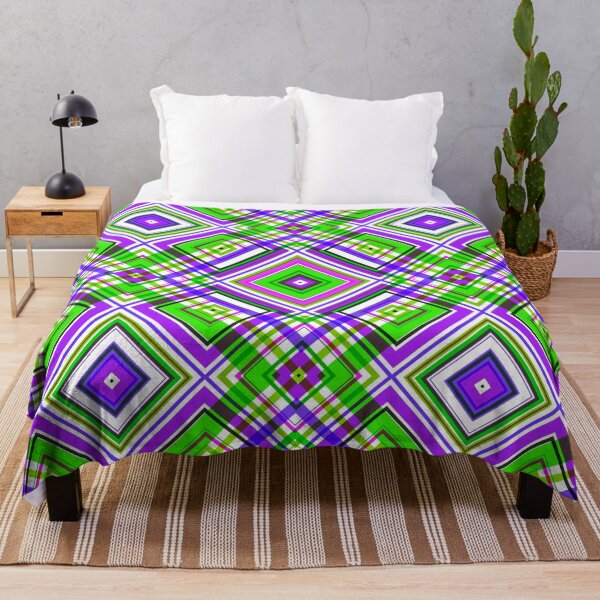 Item preview, Green and Purple Diagonal Plaid designed and sold by AmeyCamp.