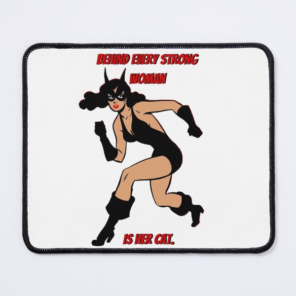Item preview, Behind Every Strong Woman Is Her Cat. White designed and sold by Rainbows Rock.
