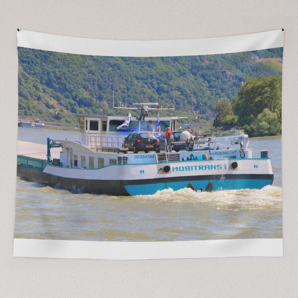 Item preview, Barge on the River Rhine designed and sold by FranWest.