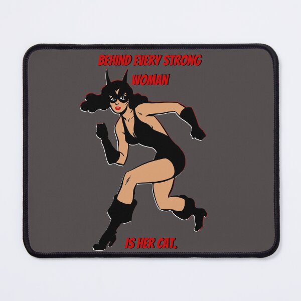 Item preview, Behind Every Strong Woman Is Her Cat. Gray designed and sold by Rainbows Rock.