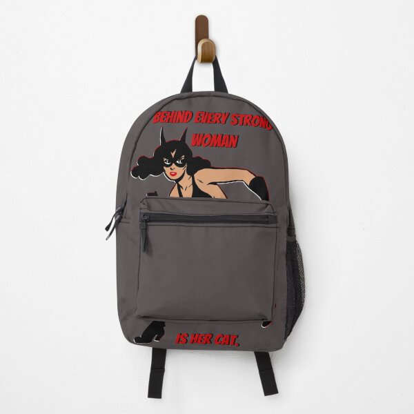 Item preview, Behind Every Strong Woman Is Her Cat. Gray designed and sold by Rainbows Rock.