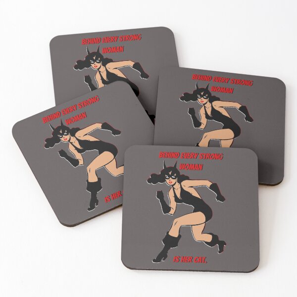 Item preview, Behind Every Strong Woman Is Her Cat. Gray designed and sold by Rainbows Rock.