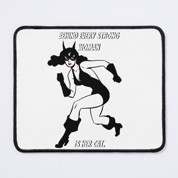 Item preview, Behind Every Strong Woman Is Her Cat. White designed and sold by Rainbows Rock.