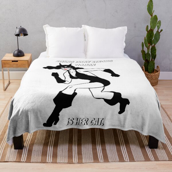 Item preview, Behind Every Strong Woman Is Her Cat. White designed and sold by Rainbows Rock.