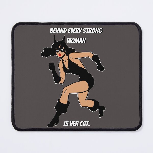 Item preview, Behind Every Strong Woman Is Her Cat. Gray designed and sold by Rainbows Rock.