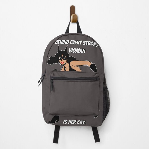 Item preview, Behind Every Strong Woman Is Her Cat. Gray designed and sold by Rainbows Rock.
