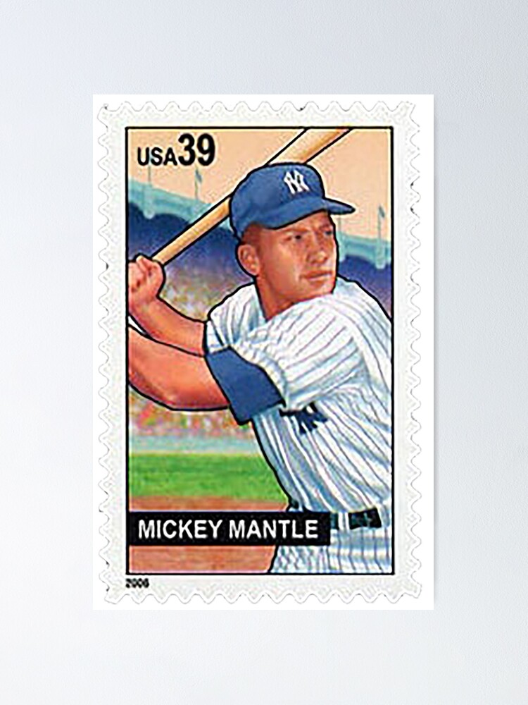 Mickey Mantle Print by Vintage Baseball Posters