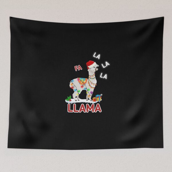 Item preview, Fa La La La Llama Christmas lights snowflakes designed and sold by StoreRahhal.