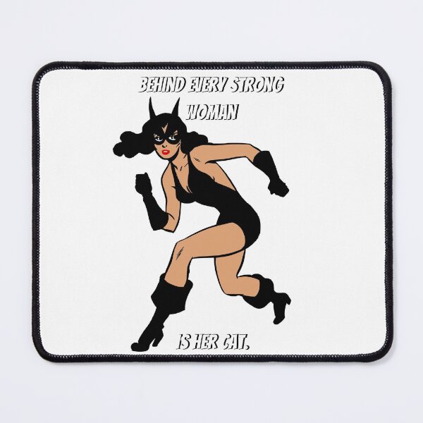 Item preview, Behind Every Strong Woman Is Her Cat. White designed and sold by Rainbows Rock.