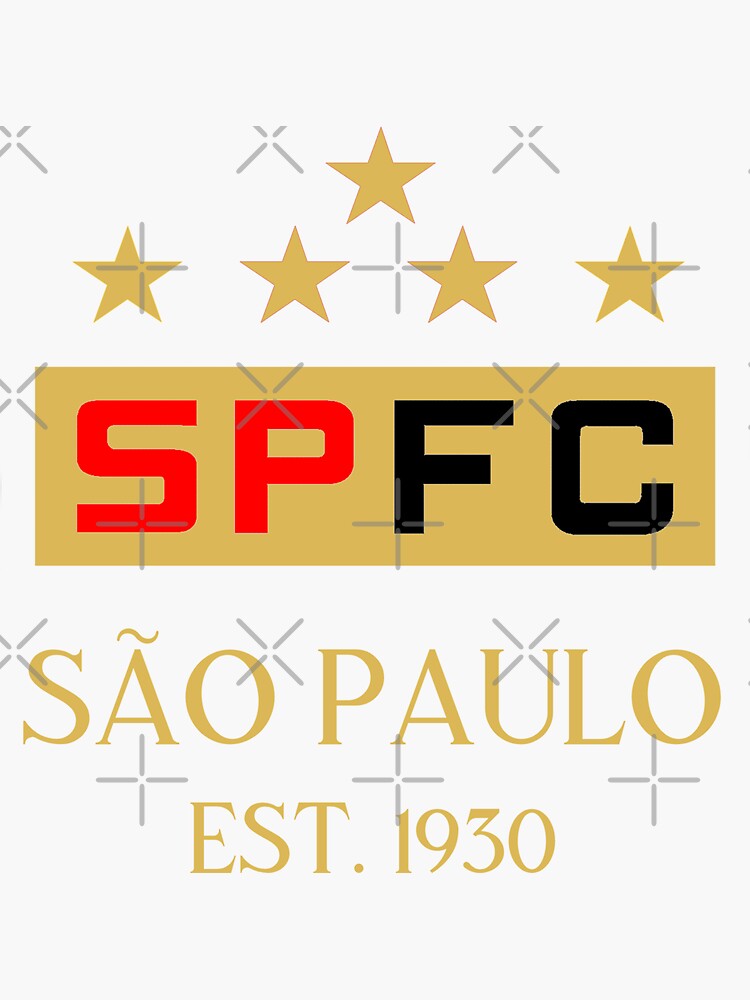 São Paulo Gold Sticker For Sale By Vredballer Redbubble 