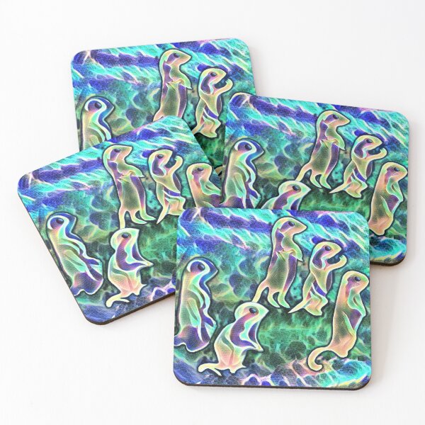 Item preview, meerkats, neon desert, , martians, multicolored, animals, funny designed and sold by Maria Mihailova.