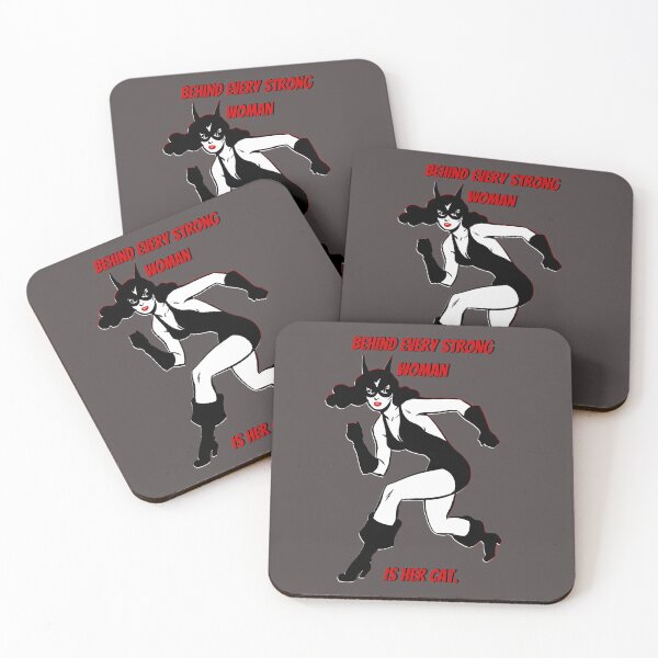 Item preview, Behind Every Strong Woman Is Her Cat. Gray designed and sold by Rainbows Rock.