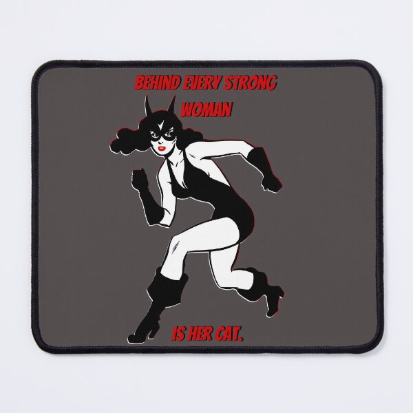 Item preview, Behind Every Strong Woman Is Her Cat. Gray designed and sold by Rainbows Rock.