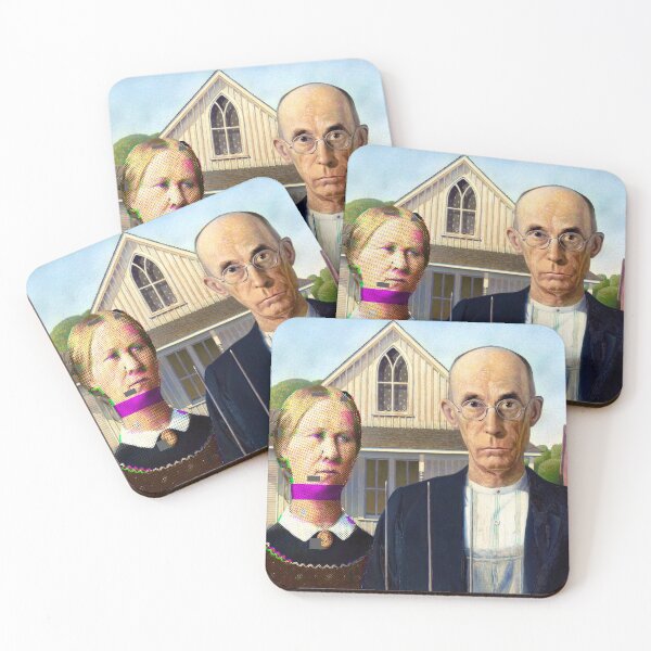Item preview, American Gothic Pixel Glitch  designed and sold by KristaZed.