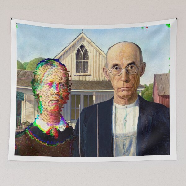 Item preview, American Gothic Wavelength Glitch  designed and sold by KristaZed.