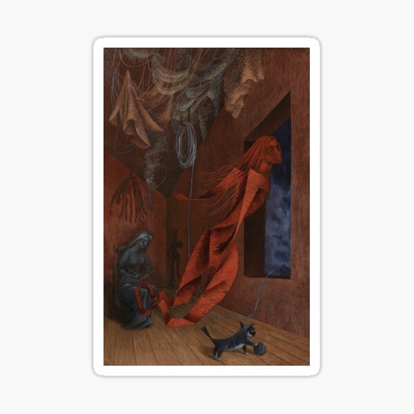 Item preview, La Tejedora Roja, by Remedios Varo designed and sold by ForgottenGarden.