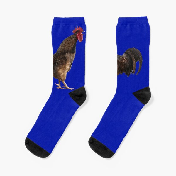"Gallic Rooster Blue Socks" Socks for Sale by deanworld Redbubble