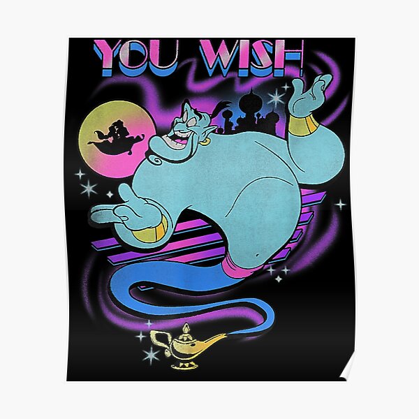 "Aladdin Genie Airbrush Poster " Poster for Sale by camdevalde Redbubble