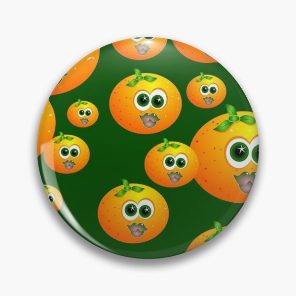 Item preview, Funny Cute Orange Faces Seamless Pattern Over Green Background designed and sold by silviaol.