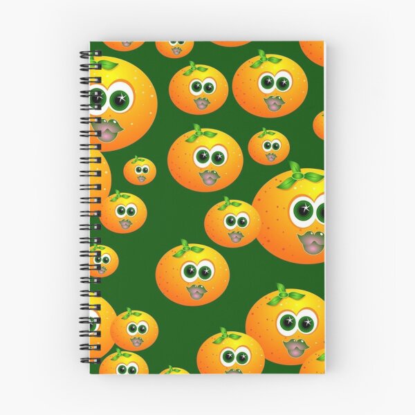 Item preview, Funny Cute Orange Faces Seamless Pattern Over Green Background designed and sold by silviaol.
